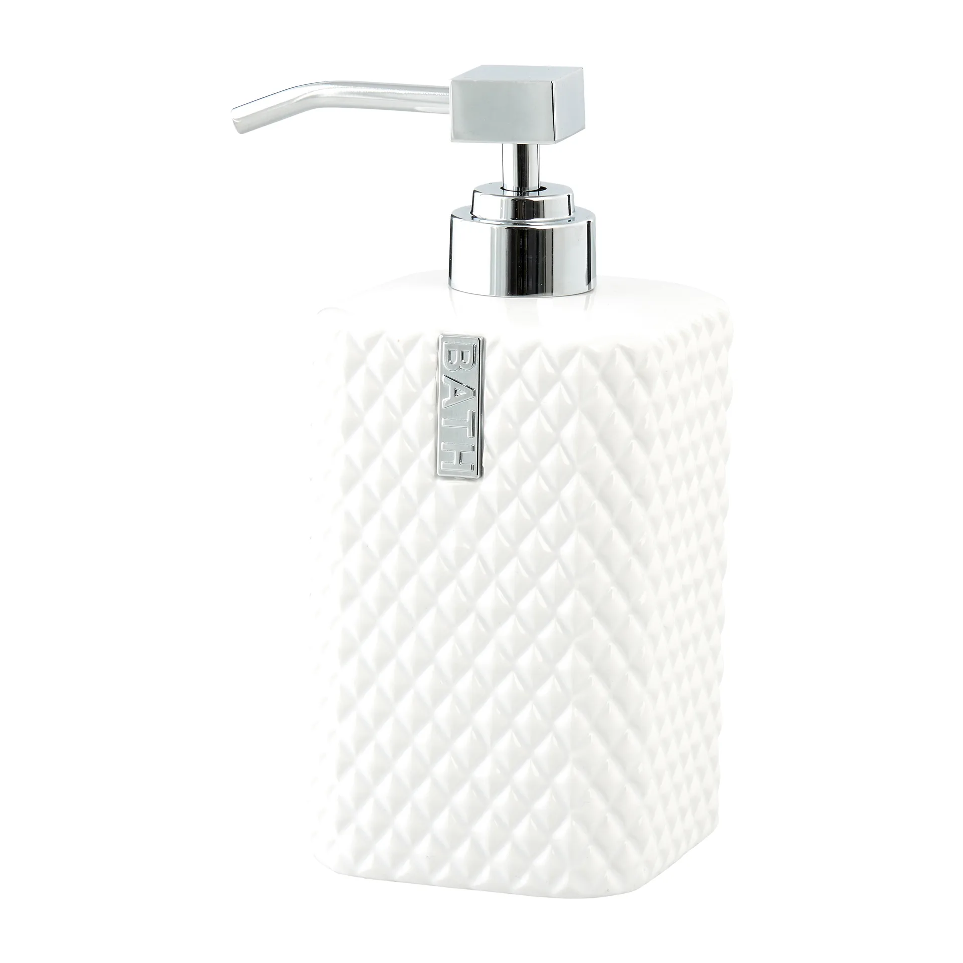 Portasapone Marion soap dispenser 17,5 cm, Bianco-argento Lene Bjerre