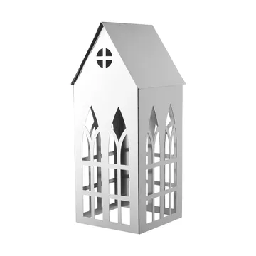 Sigrine house portacandela - Color argento, 14x14xH33 cm - Lene Bjerre