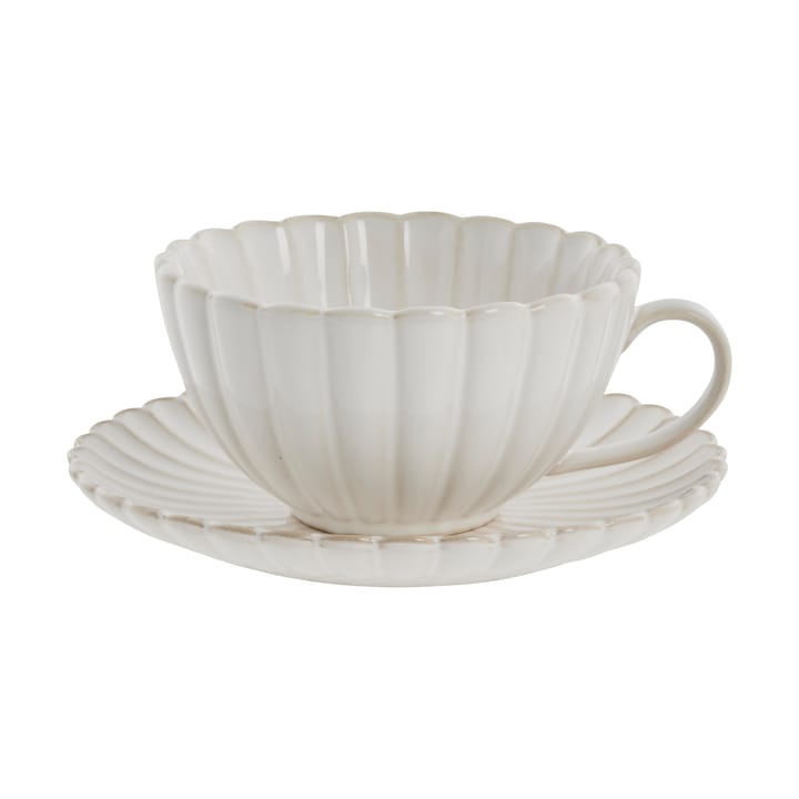 Tazza Camille con piattino - Bianco opaco - Lene Bjerre