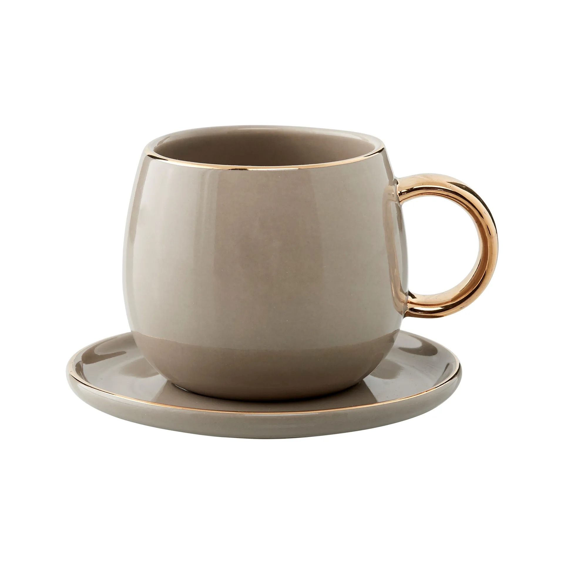 Tazzina da espresso Clara con piattino 15 cl, Driftwood Lene Bjerre