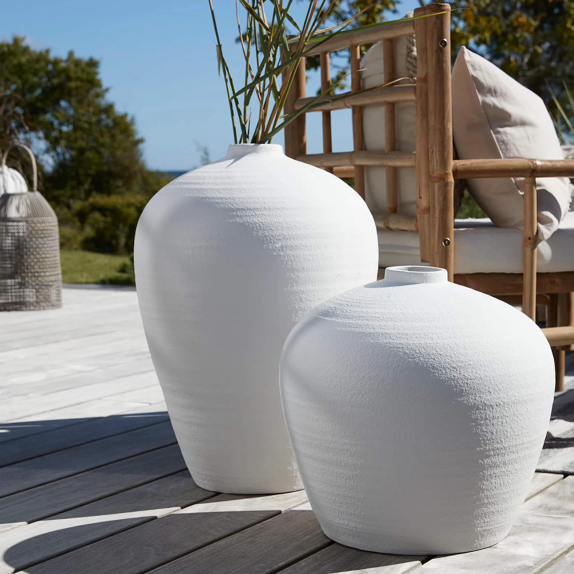 Vaso Catia 38 cm, Bianco Lene Bjerre