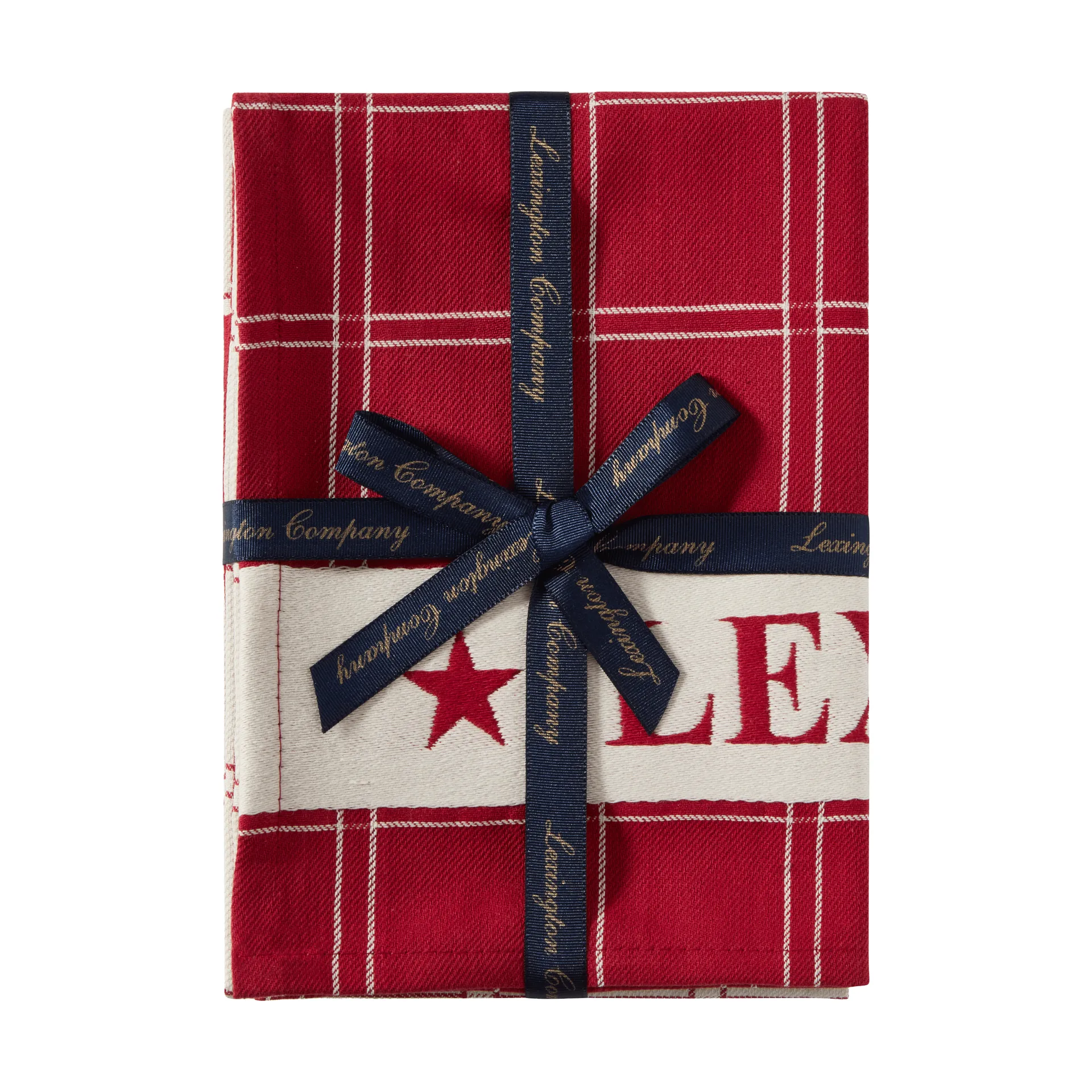 Asciugamano da cucina in cotone jacquard, Rosso-bianco, 50x70 cm Lexington