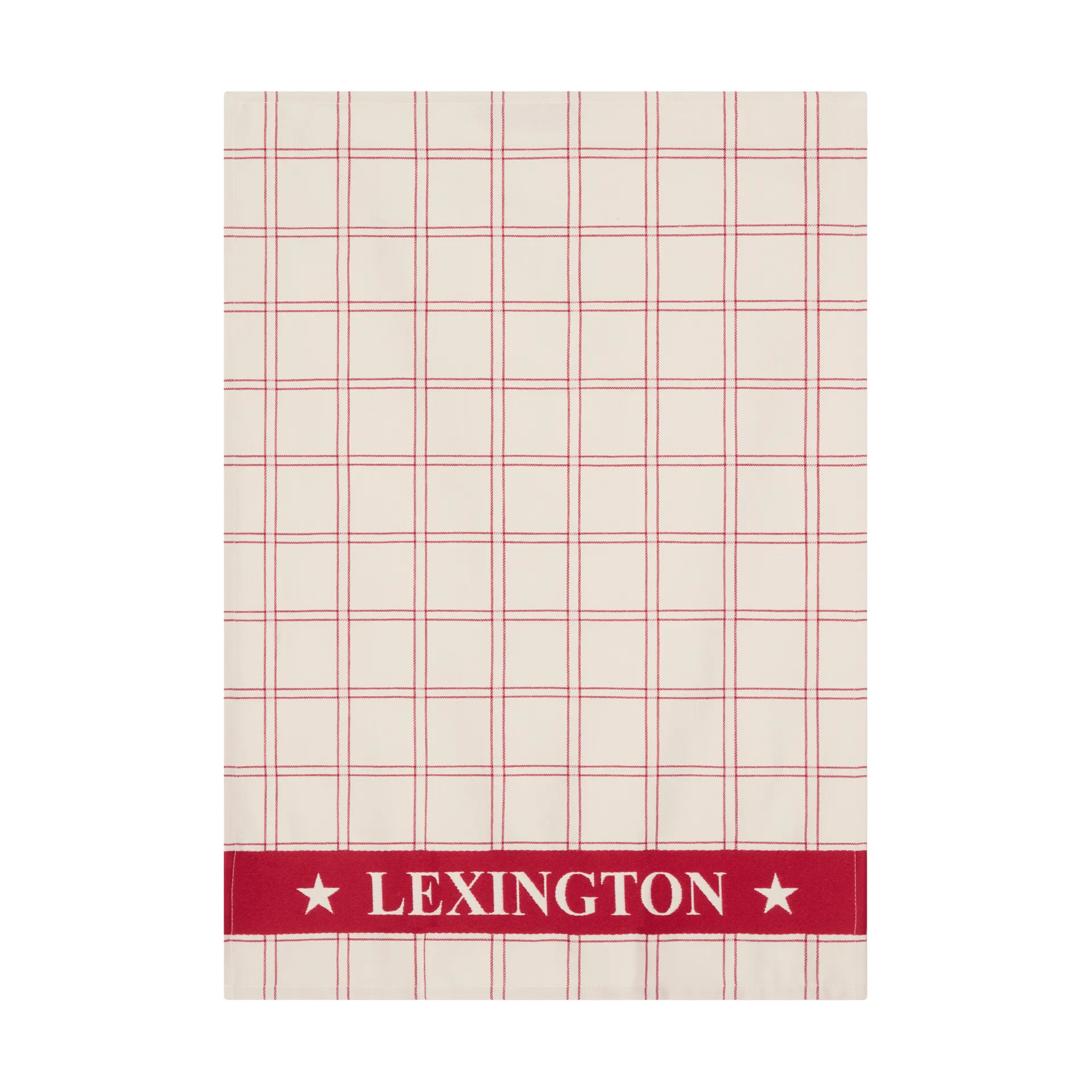 Asciugamano da cucina in cotone jacquard, Rosso-bianco, 50x70 cm Lexington