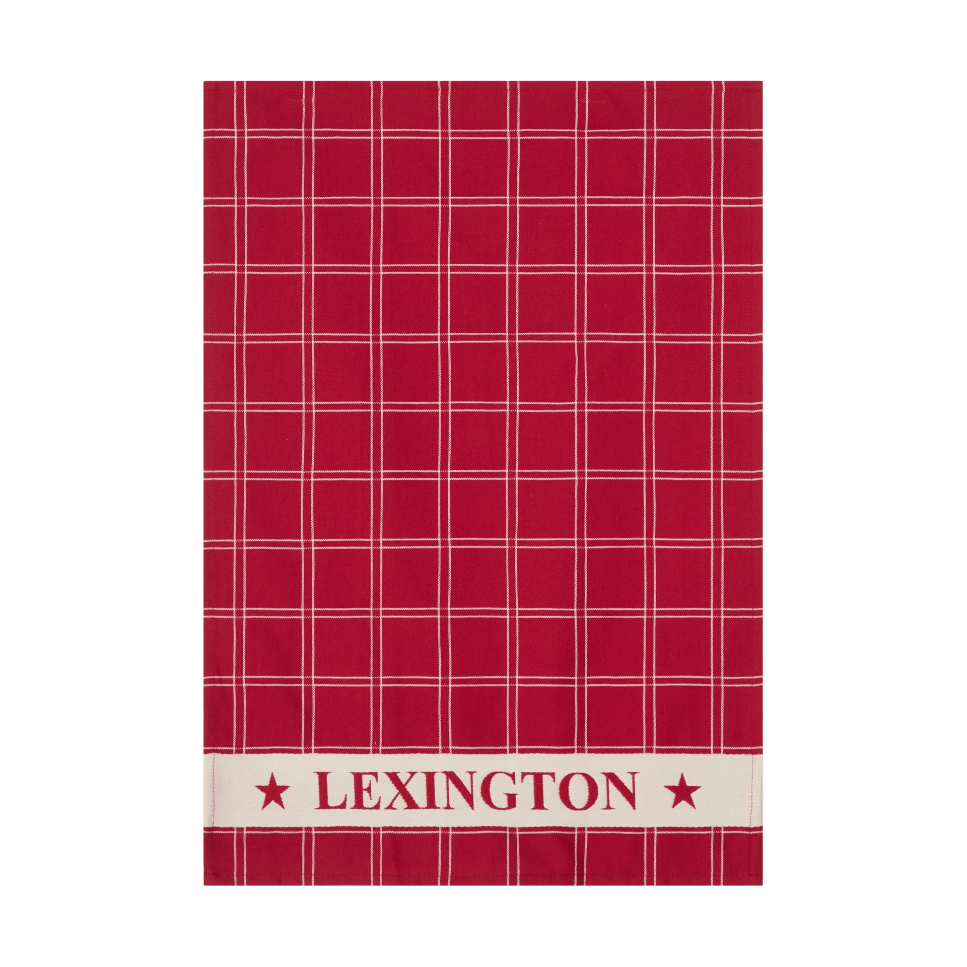 Asciugamano da cucina in cotone jacquard, Rosso-bianco, 50x70 cm Lexington