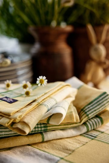 Asciugamano da cucina in cotone/lino Easter 50x70 cm - Giallo-verde - Lexington