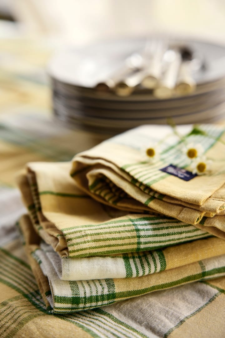 Asciugamano da cucina in cotone/lino Easter 50x70 cm, Giallo-verde Lexington