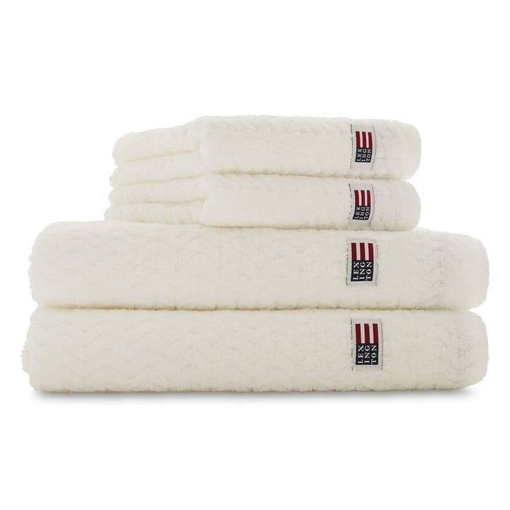 Asciugamano Icons Structured 30x50 cm - Bianco - Lexington