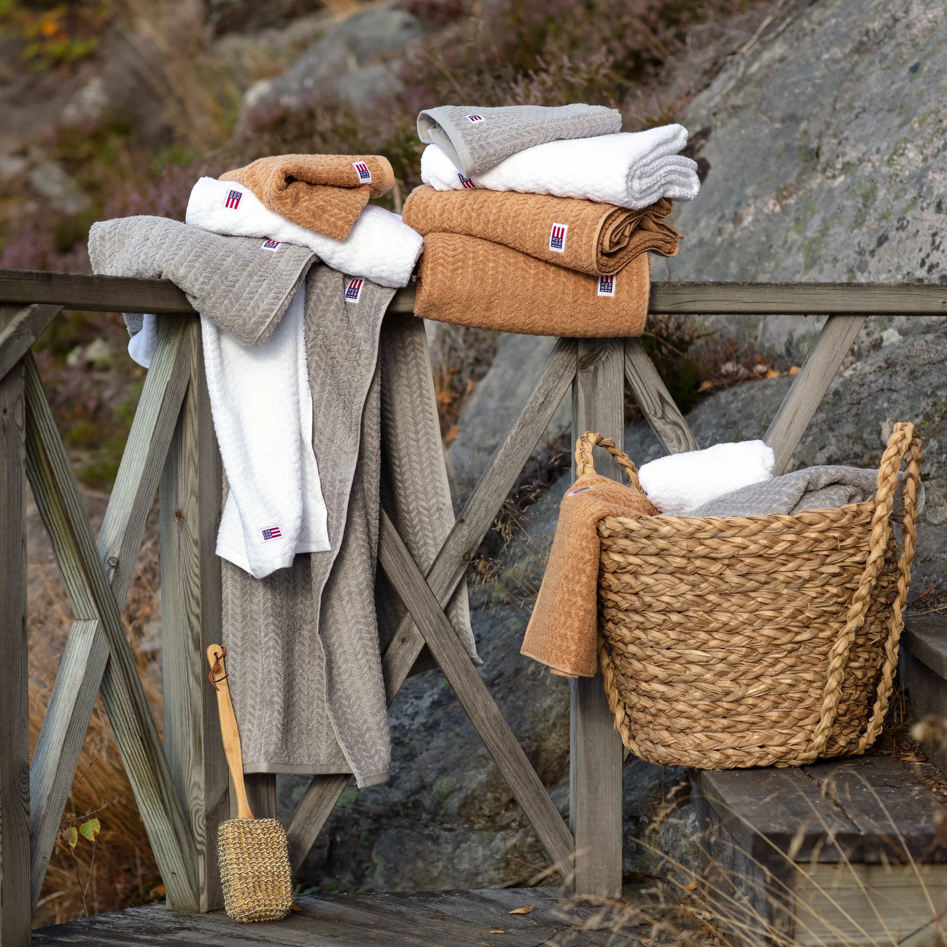 Asciugamano Icons Structured 30x50 cm, Bianco Lexington