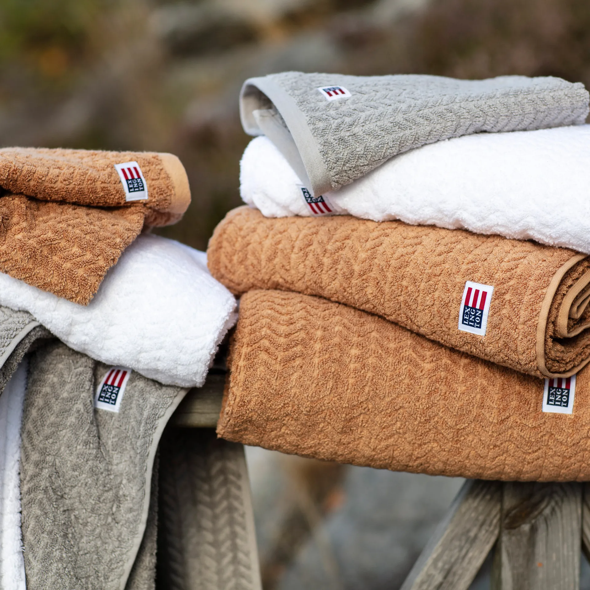 Asciugamano Icons Structured 30x50 cm, Bianco Lexington