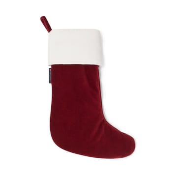 Calza natalizia Happy Holiday in cotone organico vellutato - Rosso, bianco - Lexington