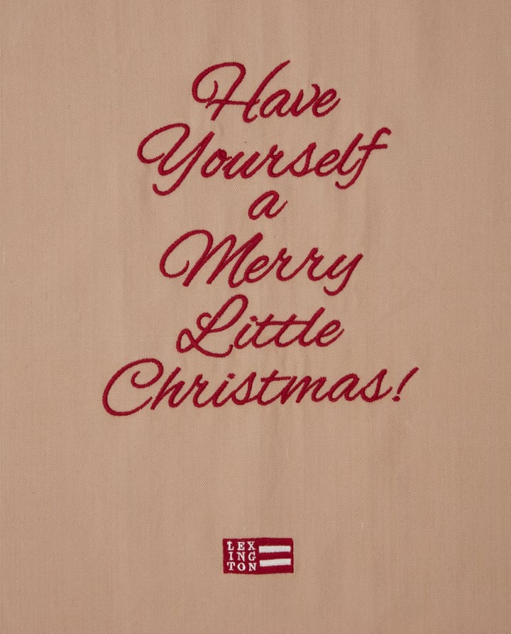 Canovaccio Merry Little in cotone organico, 50x70 cm - Beige, rosso - Lexington