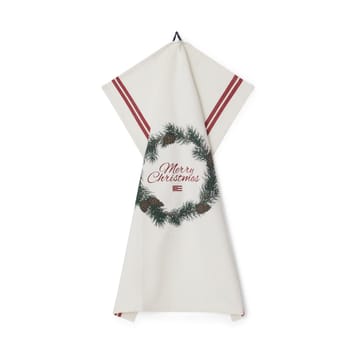 Canovaccio Merry Little in cotone organico, 50x70 cm - Bianco, rosso, verde - Lexington