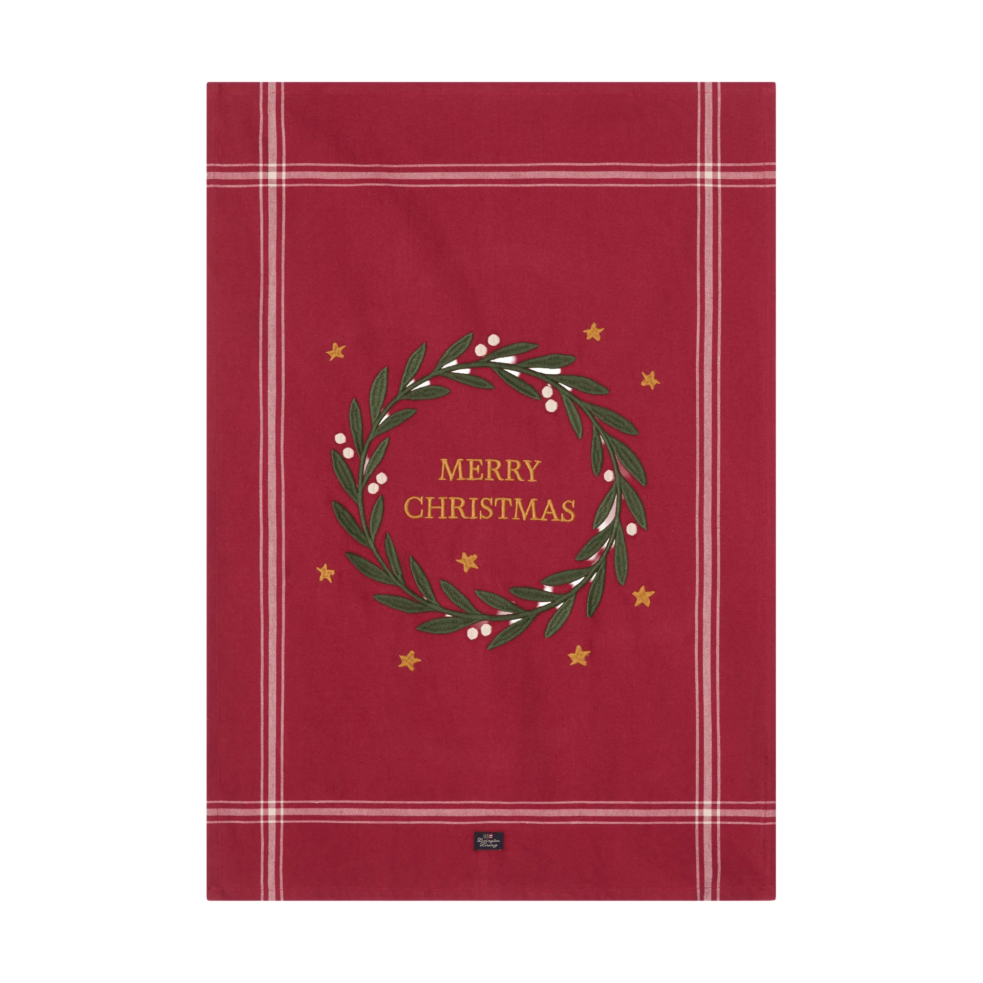 Canovaccio Merry Little in cotone organico, 50x70 cm, Red-Light beige Lexington