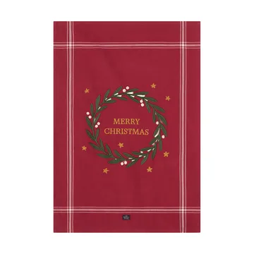 Canovaccio Merry Little in cotone organico, 50x70 cm - Red-Light beige - Lexington