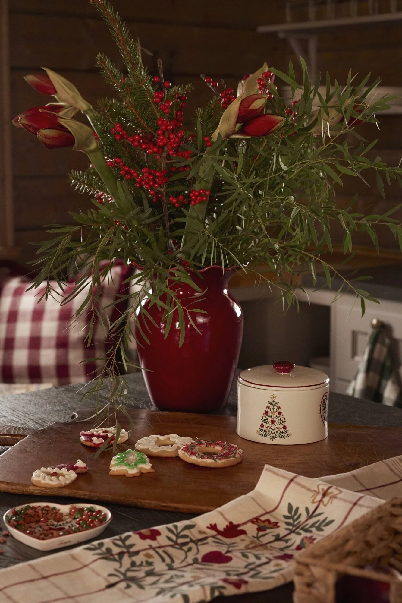 Christmas Tree barattolo per biscotti, Multi, 13,5x10 cm Lexington