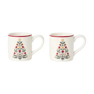 Christmas Tree mini tazza - Multicolore, 5,5x6 cm, confezione da 2 - Lexington
