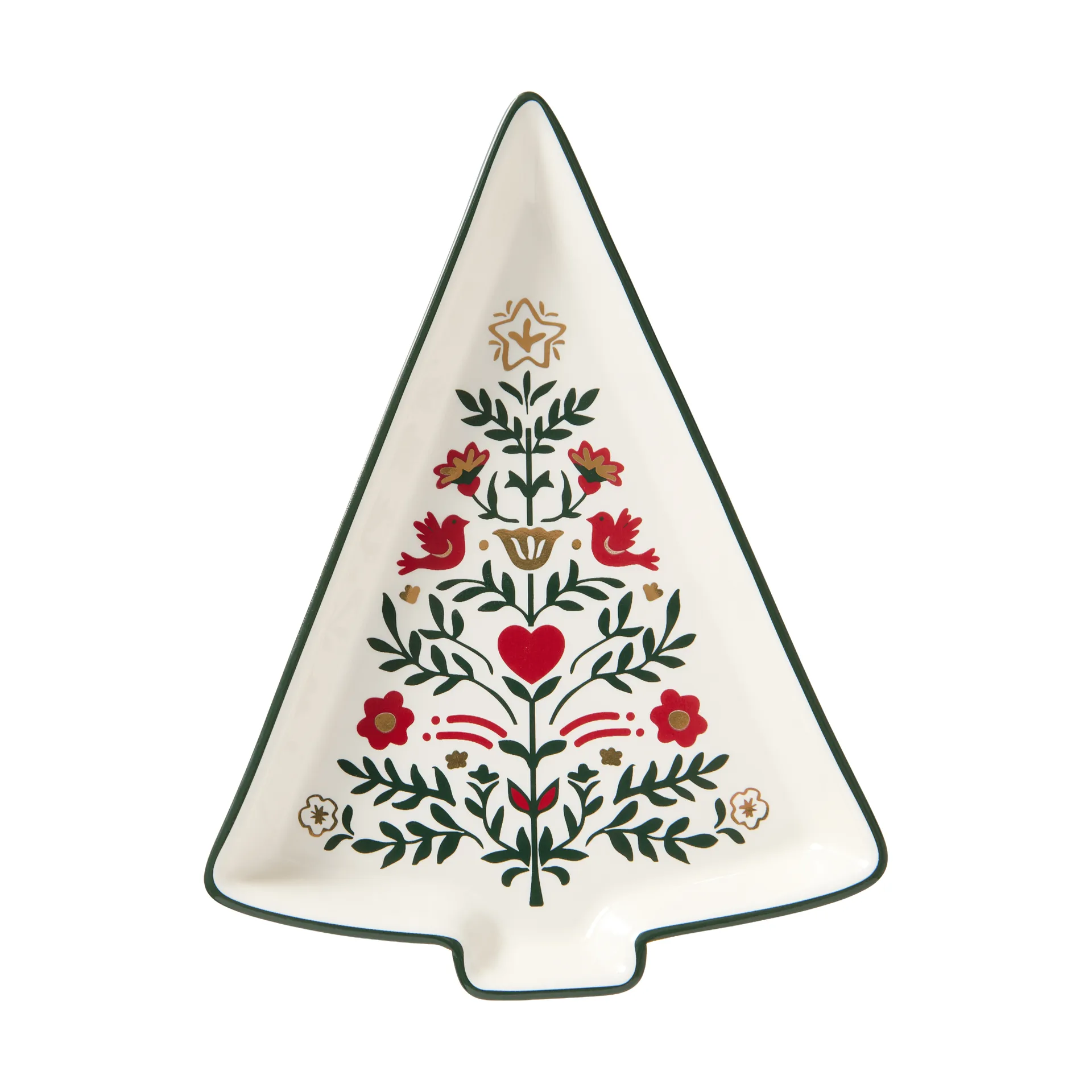 Christmas Tree piatto da portata, Multicolore, 15,2x11x1,6 cm Lexington