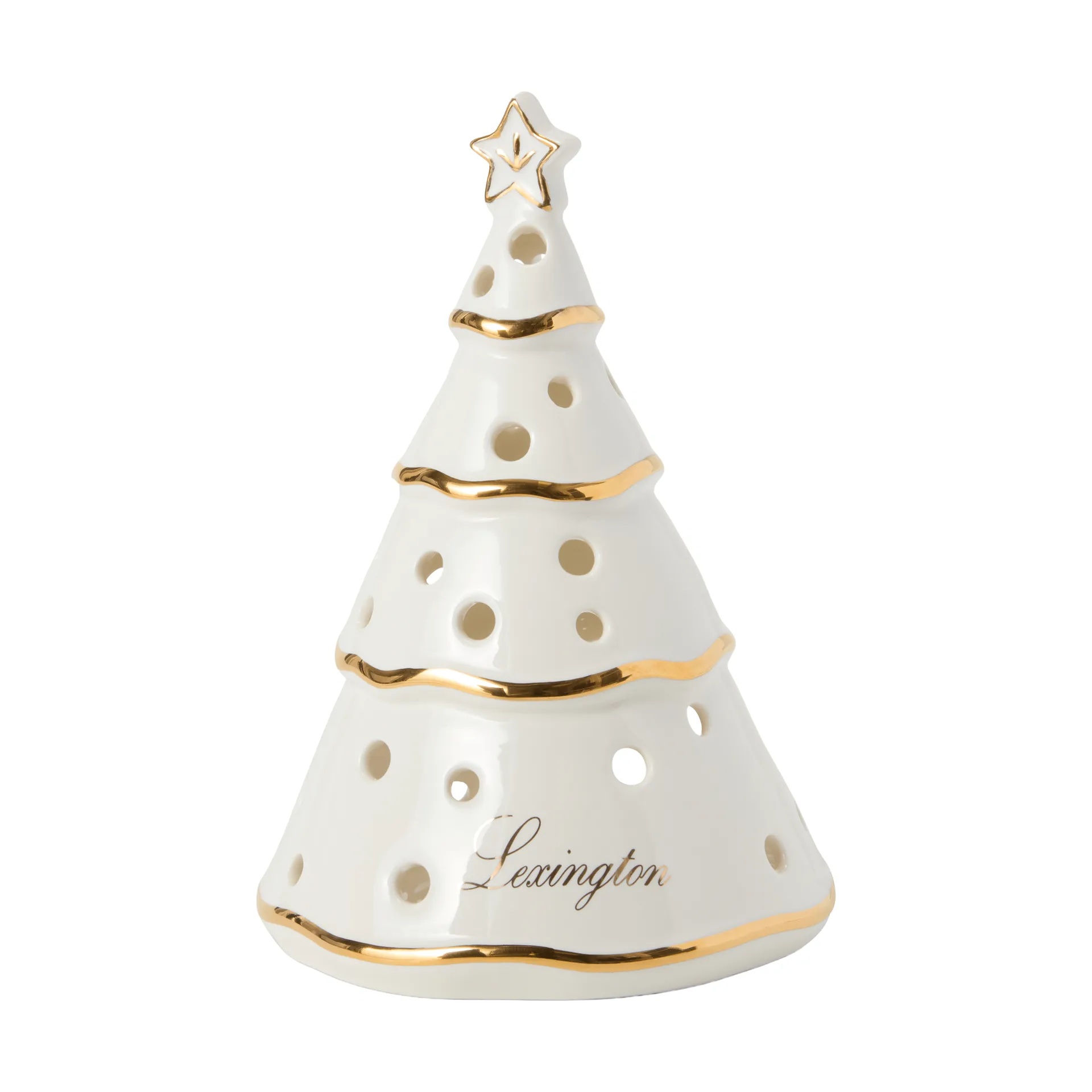 Christmas Tree portacandela, White-gold, 16,5 cm Lexington