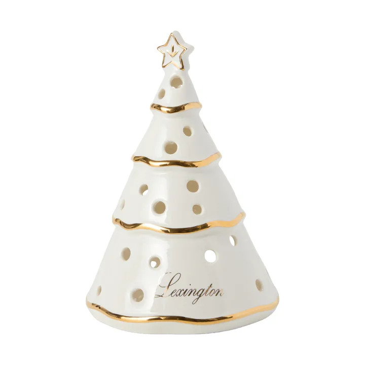Christmas Tree portacandela - White-gold, 16,5 cm - Lexington