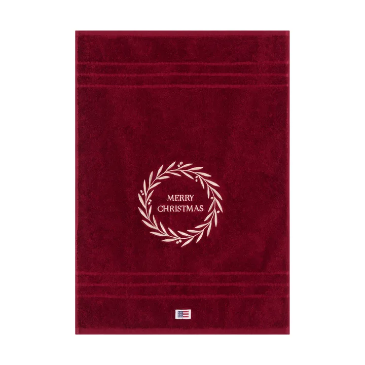 Christmas Wreath asciugamano - Wine, 50x70 cm - Lexington