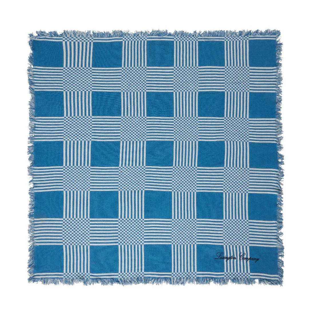 Coperta da picnic in cotone riciclato 150x150 cm, Blue Lexington