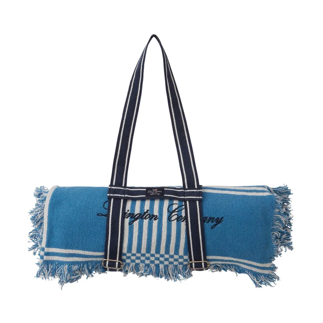 Coperta da picnic in cotone riciclato 150x150 cm, Blue Lexington