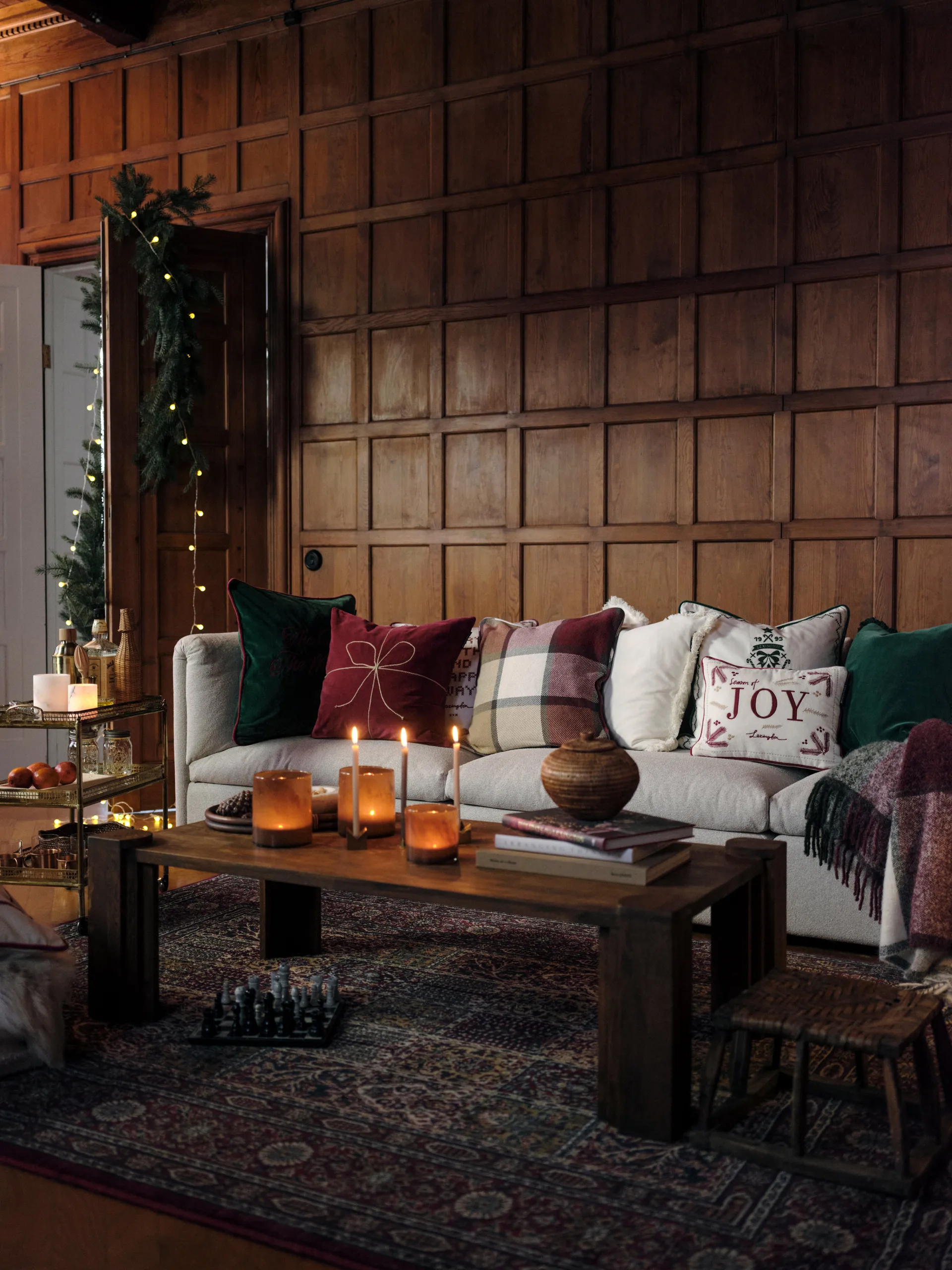 Copricuscino con frange in velluto e cotone biologico 50x50 cm, Verde Lexington