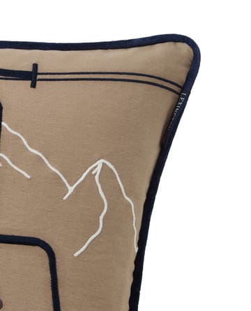 Copricuscino Dog lift eko. cotone twill 50x50 cm - Beige-bianco - Lexington