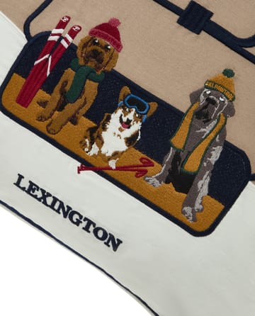 Copricuscino Dog lift eko. cotone twill 50x50 cm - Beige-bianco - Lexington
