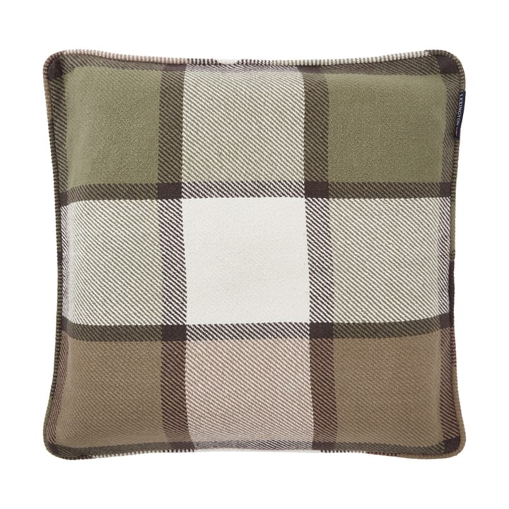 Copricuscino in twill pesante a quadri 50x50 cm - Olive - Lexington