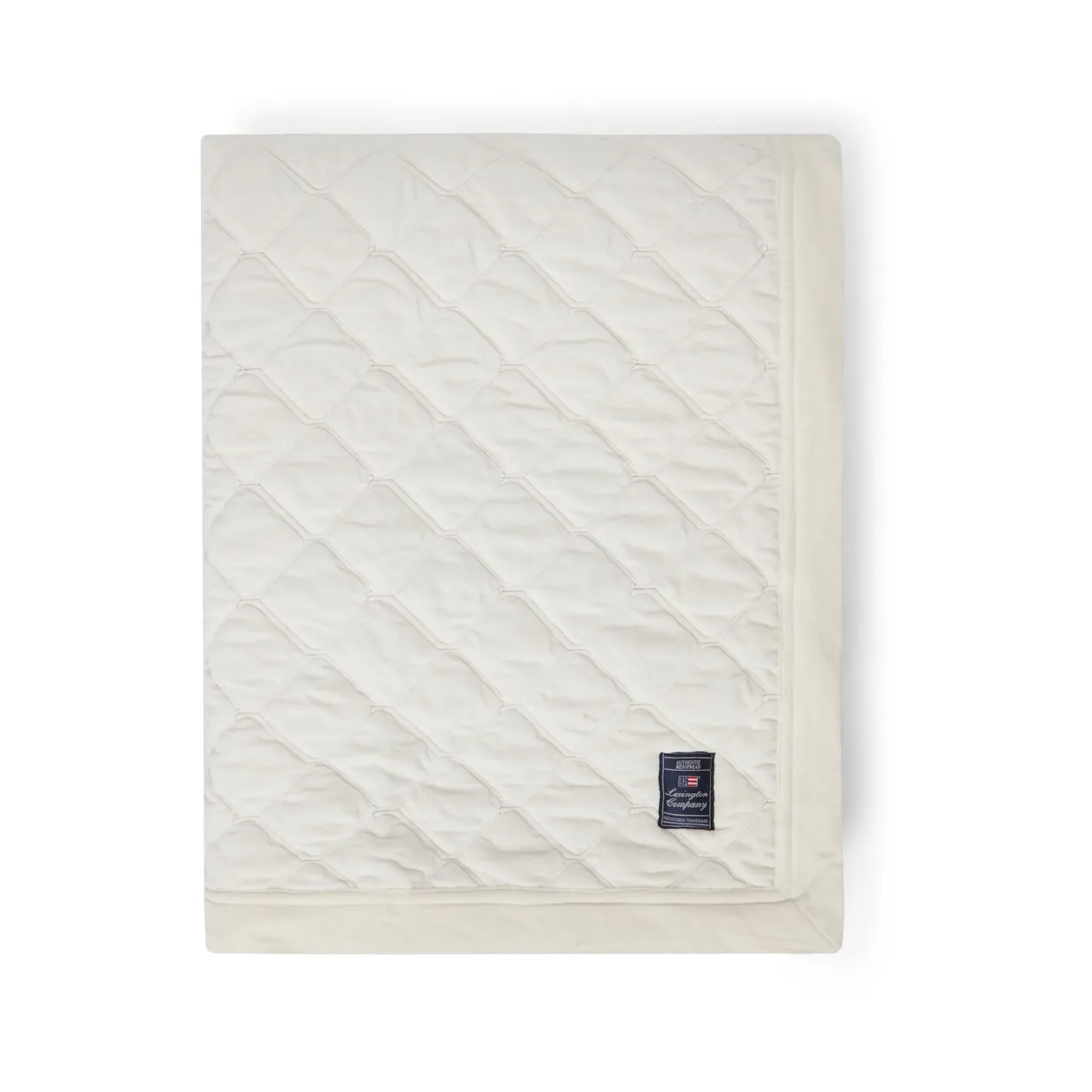 Copriletto Quilted Organic Cotton Velvet, 160x240 cm, Bianco neve Lexington