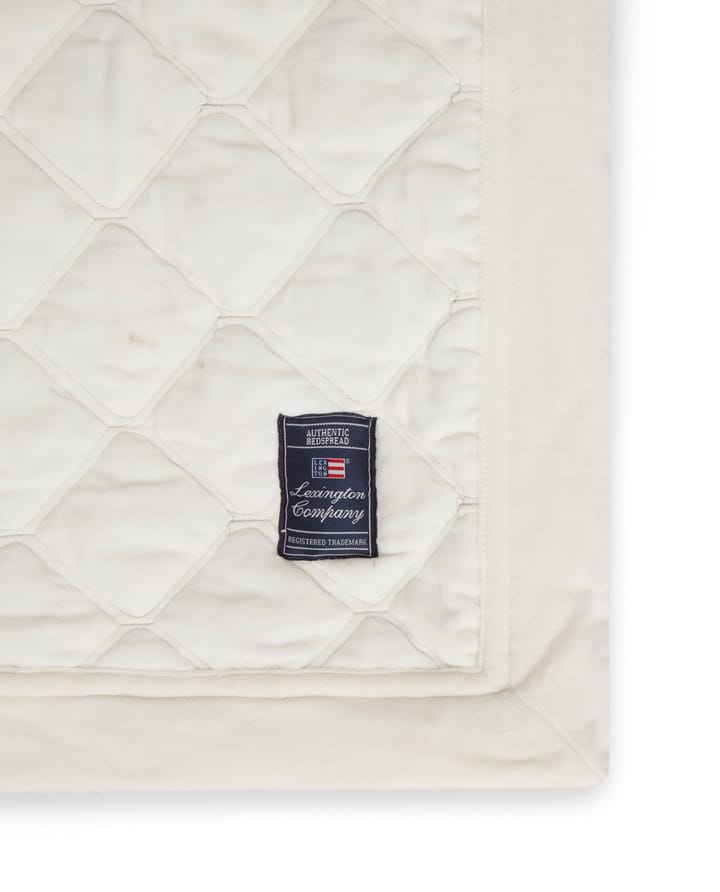 Copriletto Quilted Organic Cotton Velvet 240x260 cm - Bianco neve - Lexington