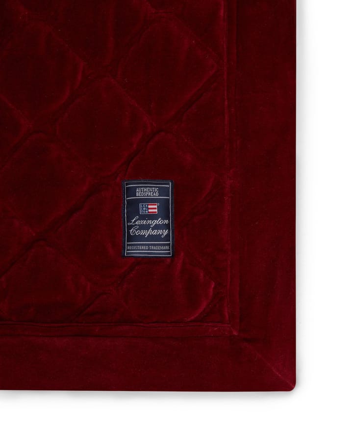 Copriletto Quilted Organic Cotton Velvet 240x260 cm - Rosso - Lexington