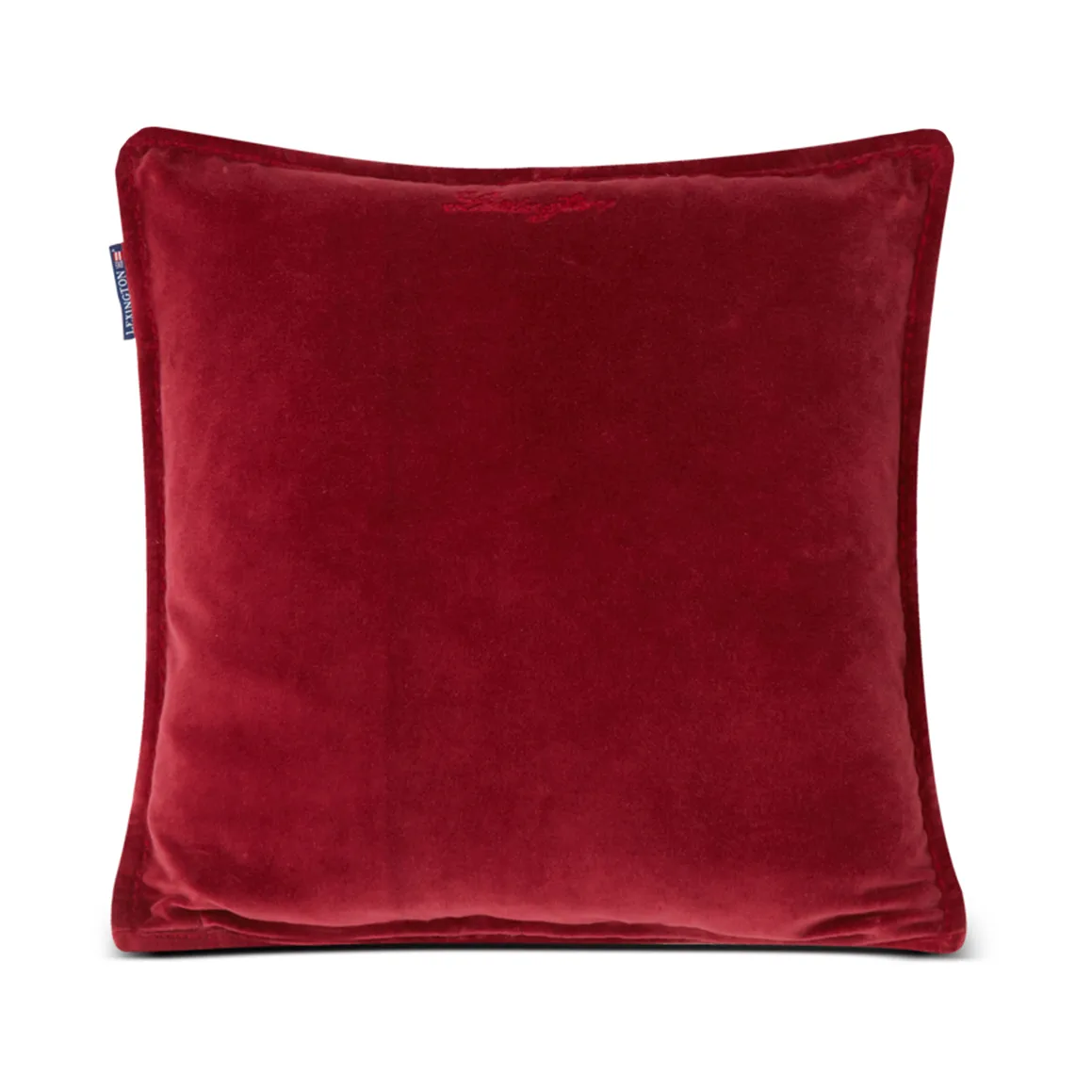 Copripiumino a quadretti in lino/cotone trapuntato 50x50 cm, Verde-rosso-beige Lexington