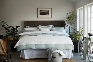 Copripiumino Hotel Cotton Sateen 220x220 cm - Verde salvia - Lexington