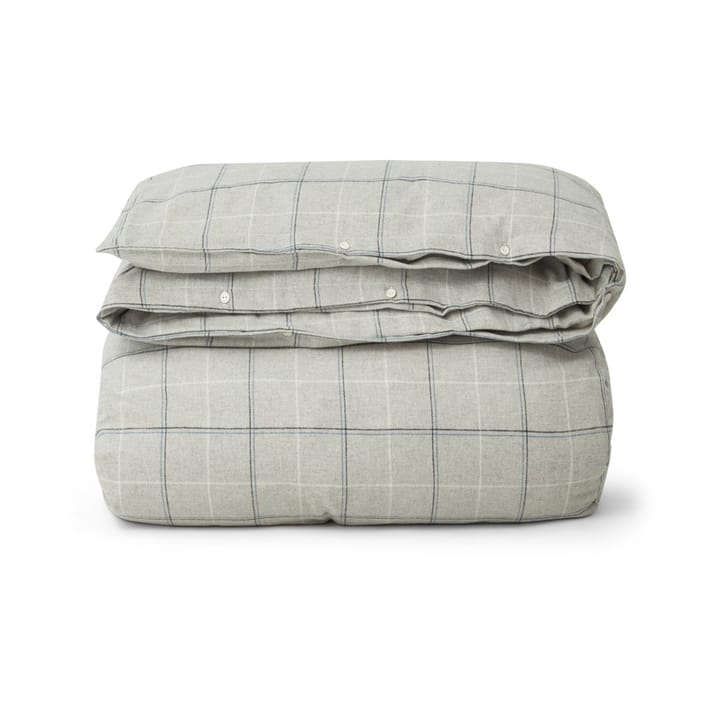 Copripiumino in flanella di cotone a quadri 150x210 cm, Light gray-dove Lexington