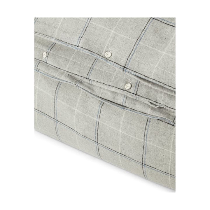 Copripiumino in flanella di cotone a quadri 150x210 cm, Light gray-dove Lexington