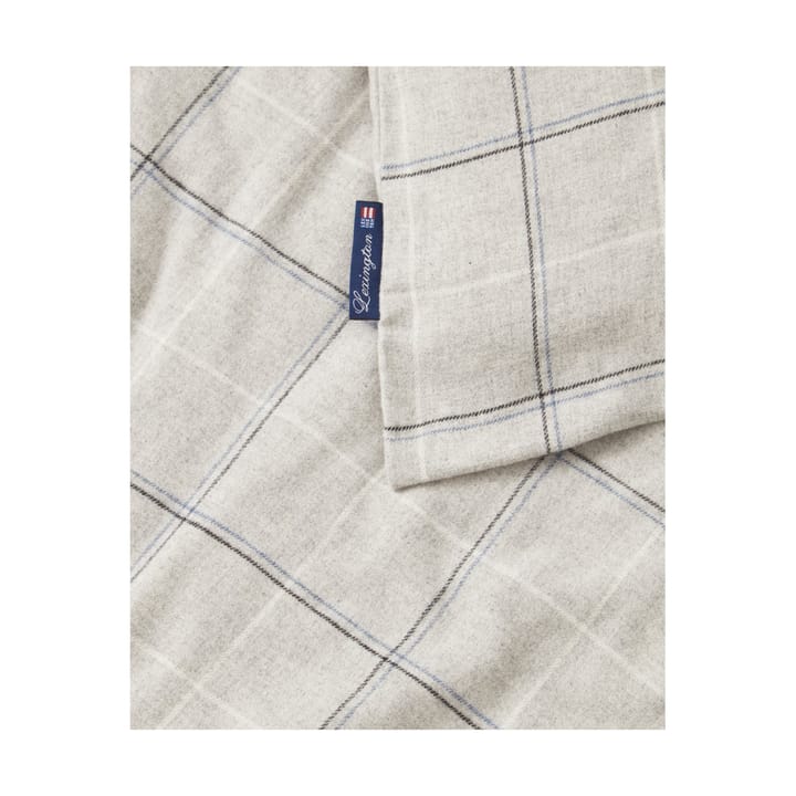 Copripiumino in flanella di cotone a quadri 150x210 cm, Light gray-dove Lexington
