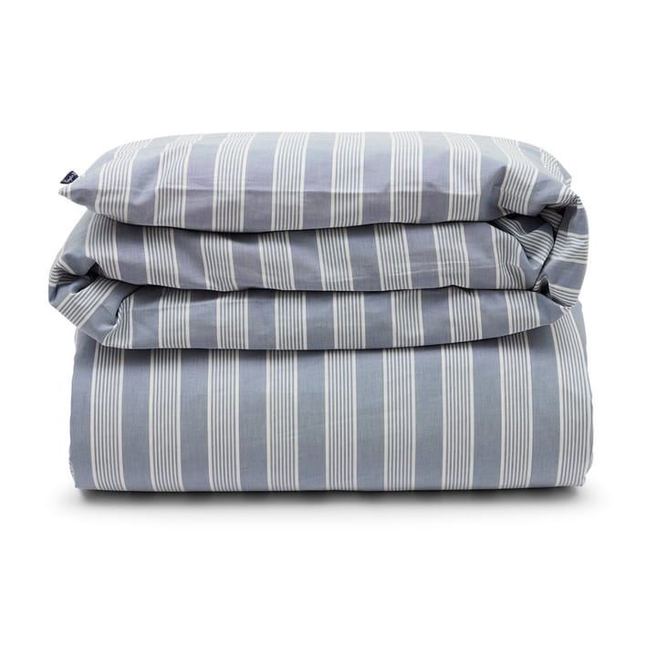 Copripiumino Striped in cotone lyocell 150x210 cm - Blu-bianco - Lexington