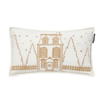 Cuscino in cotone vellutato eko Winter House 30x50 cm - Bianco-Beige chiaro - Lexington