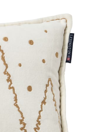 Cuscino in cotone vellutato eko Winter House 30x50 cm - Bianco-Beige chiaro - Lexington