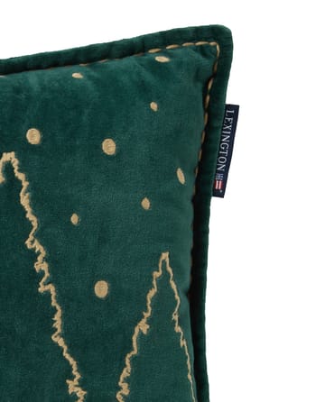 Cuscino in cotone vellutato eko Winter House 30x50 cm - Verde-Beige chiaro - Lexington