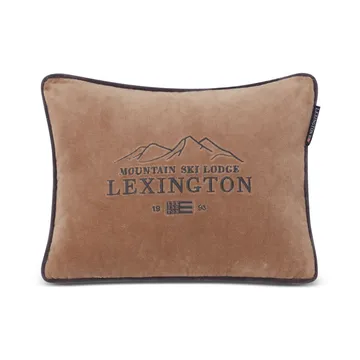 Cuscino Lodge Organic Cotton Velvet 30x40 cm - Beige, grigio scuro - Lexington