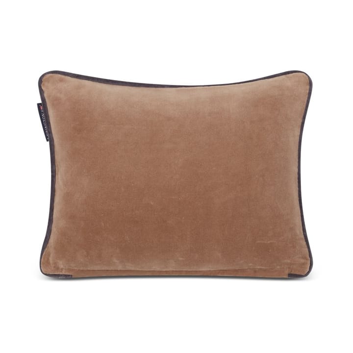 Cuscino Lodge Organic Cotton Velvet 30x40 cm - Beige, grigio scuro - Lexington