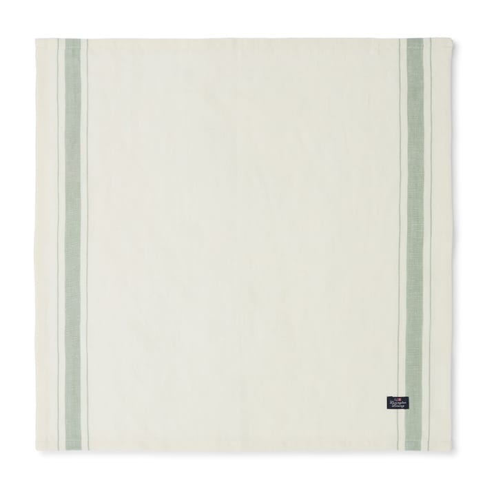 Fazzoletto in cotone organico Side 50x50 cm - Bianco-verde - Lexington