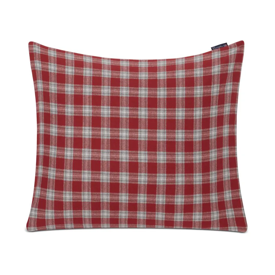 Federa Checked Flannel 50x60 cm, Rosso, grigio, bianco Lexington
