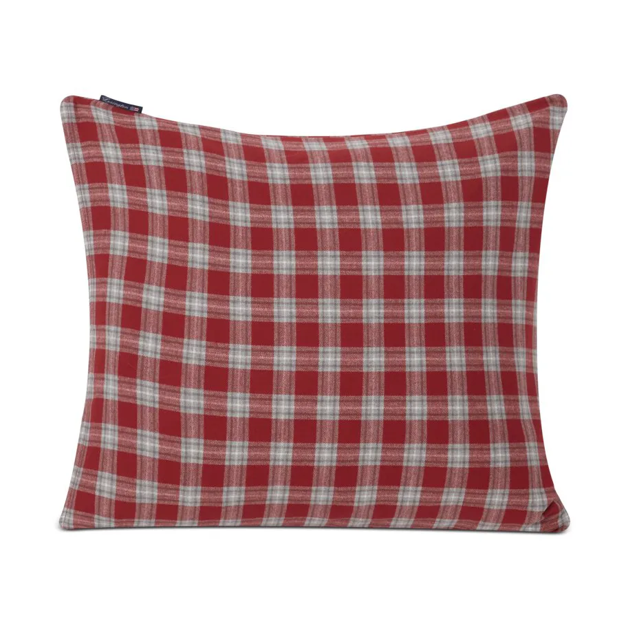 Federa Checked Flannel 50x60 cm, Rosso, grigio, bianco Lexington