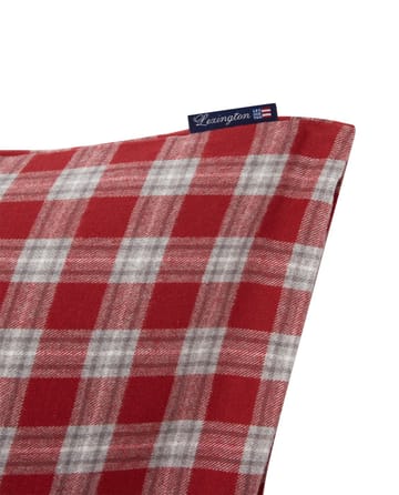 Federa Checked Flannel 50x60 cm - Rosso, grigio, bianco - Lexington