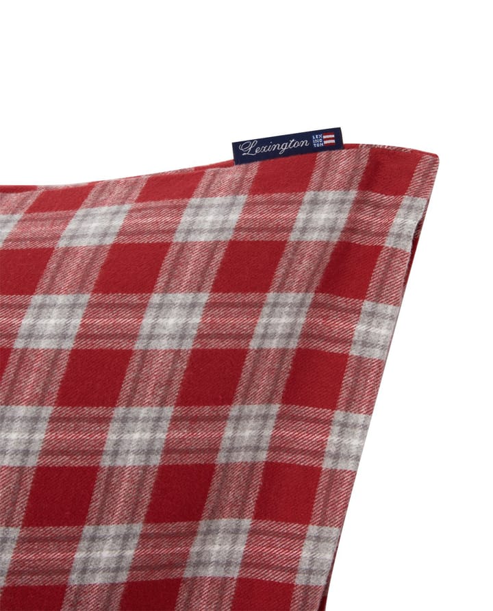 Federa Checked Flannel 50x60 cm - Rosso, grigio, bianco - Lexington