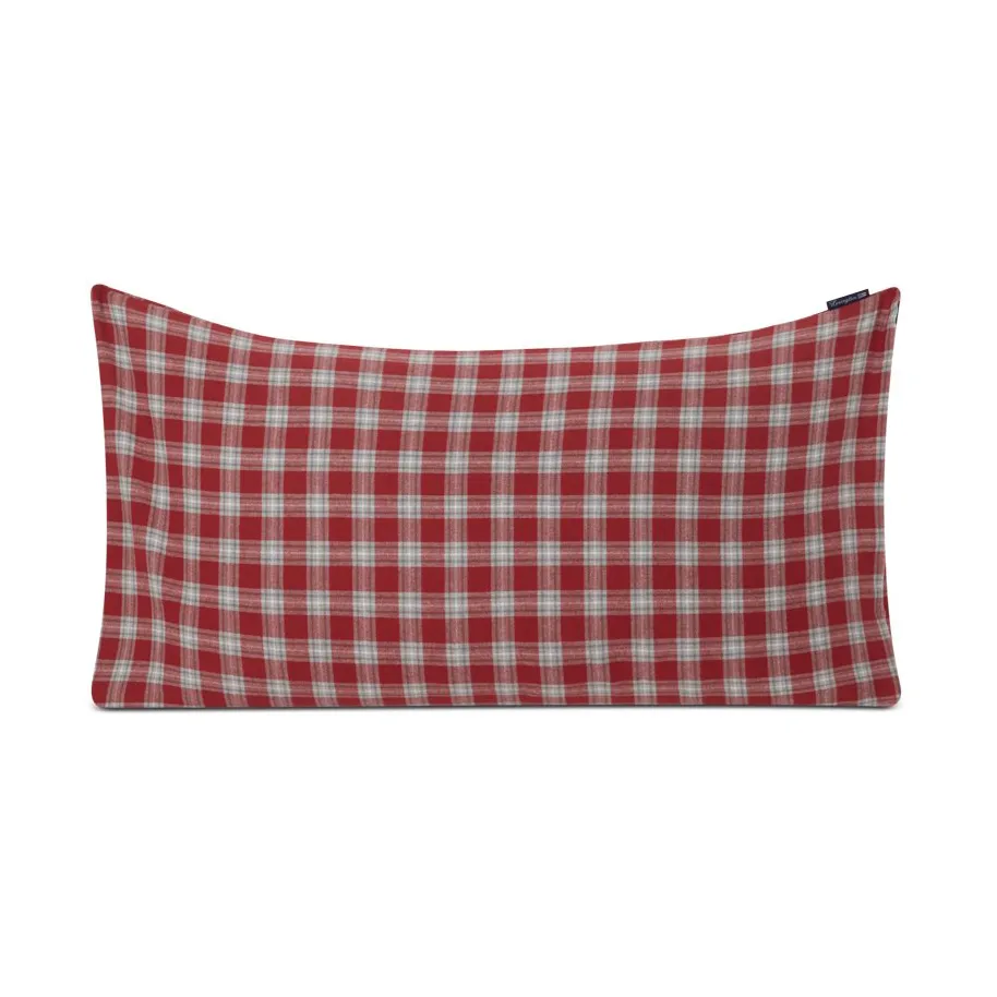 Federa Checked Flannel 50x90 cm, Rosso, grigio, bianco Lexington